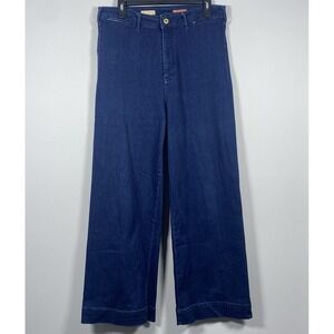 Pilcro Anthropologie The Skipper High Waist Wide Leg Jeans Womens 31 Dark Wash